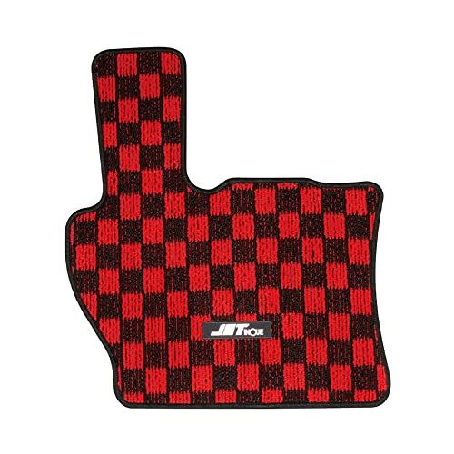 ジェットイノウエ(JET INOUE) フロアマット チェック柄 UDクオン レッド/黒 R 523294｜WES STORE