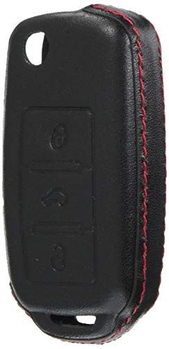 core OBJ レザーキーカバー for Volkswagen 赤ステッチ The Beetle/UP / Golf5 / Golf6 / Polo(6R) /Tiguan(5N) / Golf Touran(1T)用 LE-BE-001