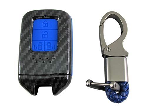 BRIGHTZ オデッセイハイブリッド RC4 カーボン調スマートキーケース 青 【 KEY-CASE-034 】 RC C4 4 オデッセイ ハイブリッド ハイブリット オデッセー オデッセエ Hondaスマートキー 31436