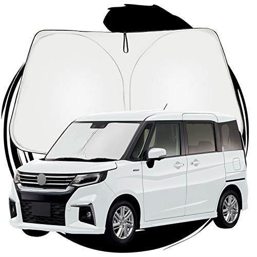 ruiya 新型 スズキ ソリオ 専用 サンシェード フロントガラス用 パラソル 新型ソリオ MA37S MA27S 車用サンシェード UVカット 日よけ 車中泊 折り畳み式 カスタム パーツ|WES STORE