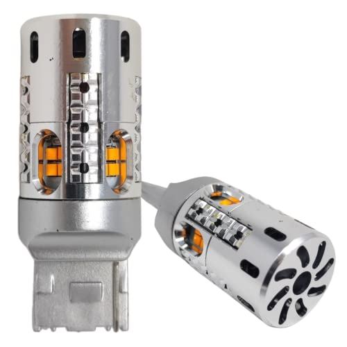 fcl.(エフシーエル) T20 シングル LED ウィンカ― 抵抗内蔵 アンバー 車検対応 12V 車専用 ハイフラ防止 対策済み 静音設計 無極性 左右分2個入り オレンジ