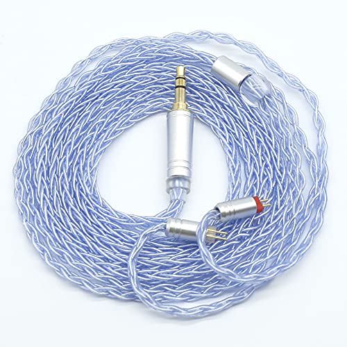 【JSHiFi-SKY】リケーブル 2pin3.5mm銀メッキ8芯3.5mmプラグアップグレードケーブル人気中華イヤホンケーブルミニプラグkzイヤフォン対応 (2pin3.5mm)