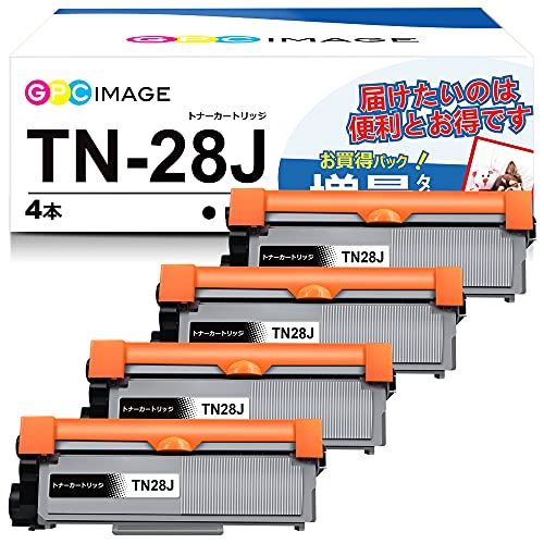 GPC Image 互換トナーカートリッジ 28J 4本セット TN-28J 大容量タイプ ブラザー(Brother)用 TN28J 互換トナー 印刷枚数:約2600枚 HL-L2360DN HL-L2320D ...｜WES STORE