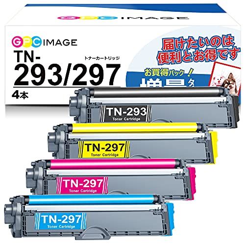 GPC Image TN-293 TN-297 4色セット 大容量タイプ ブラザー対応 トナーカートリッジ TN-293/297 印刷枚数:約3000枚 TN293BK TN297 トナー Brother