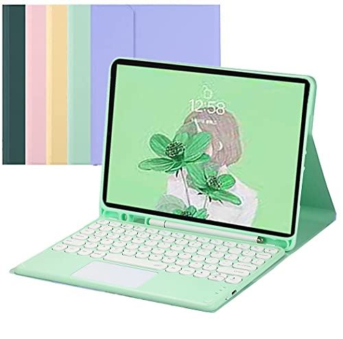 タッチパッド付き iPad Pro3 Pro11 2021キーボード ケース 第3世代 分離式 2020年型 アイパッド プロ11カバー キーボード付き 丸いキー カラフル ペンホルダー内蔵 マウス機能 手帳型 ...