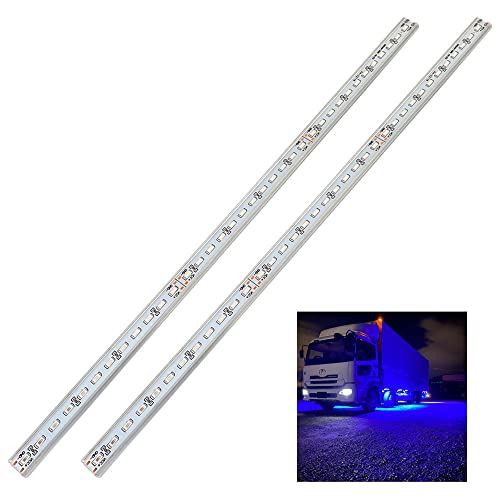 Discover winds とっても明るい マグネット式 LEDダウンライト 24V 高輝度LED 高機能防水 簡単取付 トラック カスタム 視認性アップ 2本セット 45cm ブルー