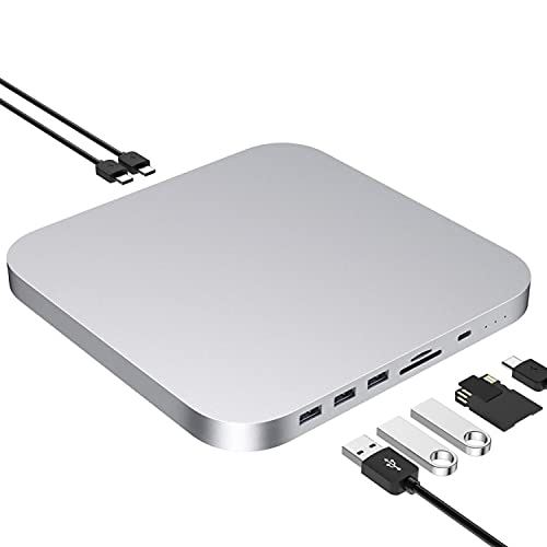 Mac mini 収納ハブ iMacスタンド 8in1 C-Hub シルバー Amazon | Mac mini スタンド 8in1 iMac スタンド ハブ シルバー