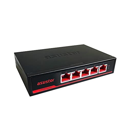 ASUSTOR 5ポート 2.5GbE 2.5Gbps スイッチングハブ 金属筐体 設定不要 壁掛け設置対応 ASW205T|WES STORE