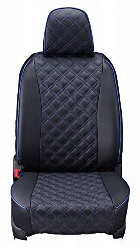 クラッツィオ シートカバー ハイゼットカーゴ S321V / S331V H23/12～R3/12 クルーズ/クルーズターボグレード Clazzio キルティング ブラック×ブルーステッチ ED-6601
