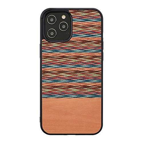 Man\u0026Wood iPhone 12 Pro Max 容れもの 木製 [ 赤いことチュインガム 薄型 白木 取りまかなう 牢固たる 変わり種 ストラップホール Qi申し受ける 無線電話申し受ける アイフォン 12 労働者階級 マックス 取りまかなう ] Browny Check I19262i12PM