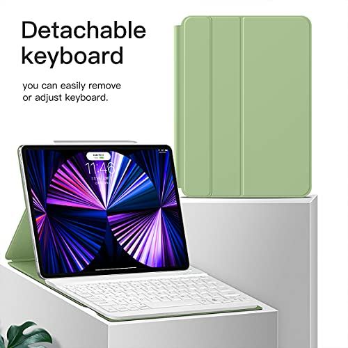 New Ipad 11キーボード 21 Pro キーボードケース ケース 抹茶グリーン 磁気吸着 脱着式bluetooth 薄型 軽量オートスリープ機能 最大47 Offクーポン Pro