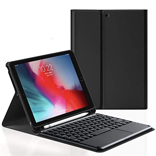 タッチパッド付き 2021新型 iPad Pro11 第3世代 キーボード ケース 分離式 2020/2018 アイパッドプロ11インチカバー キーボード付き 丸いキー カラフル ペンホルダー内蔵 マウス機能 手帳型 ... iPadPro11（2021/2020/2018） 黒