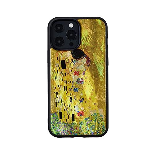 ikins iPhone 13 入れもの 生まれながら貝 [ Pearl 名曲つづき物 名曲図面 変わり種 TPU ストラップホール付き添い人 無線電話申し受ける ] クリムト口吸い I21055i13