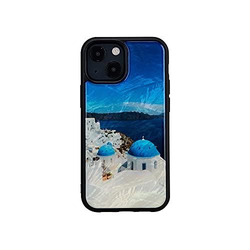 ikins iPhone 13 Pro 入れもの 生まれながら貝 [ Pearl ギリシア 名所つづき物 変わり種 TPU ストラップホール付き添い人 無線電話申し受ける ] サントリーニ島 I21063i13P