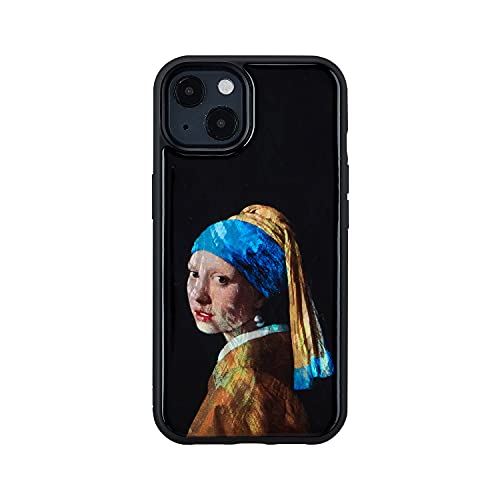 ikins iPhone 13 入れもの 生まれながら貝 [ Pearl 名曲つづき物 名曲図面 変わり種 TPU ストラップホール付き添い人 無線電話申し受ける ] フェルメール 真珠の耳飾りの御姉さん I21051i13