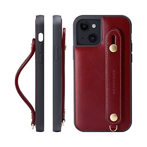 [HANATORA] iPhone 13 ケース イタリアンレザー 本革 ベルトスタイル ネックストラップ付属 ダークレッド TGH-13-DarkRed iPhone13 8,900円