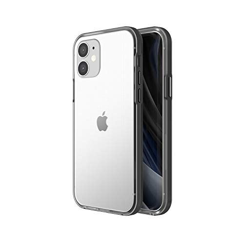 motomo 2020 iPhone (6.1インチ) ケース 二重構造 [ クリア ハイブリッド 耐衝撃 Qi充電 ワイヤレス充電 密着痕防止 iPhone 12 Pro カバー ] INO Achrome ブラック iPhone 12 / 12 Pro