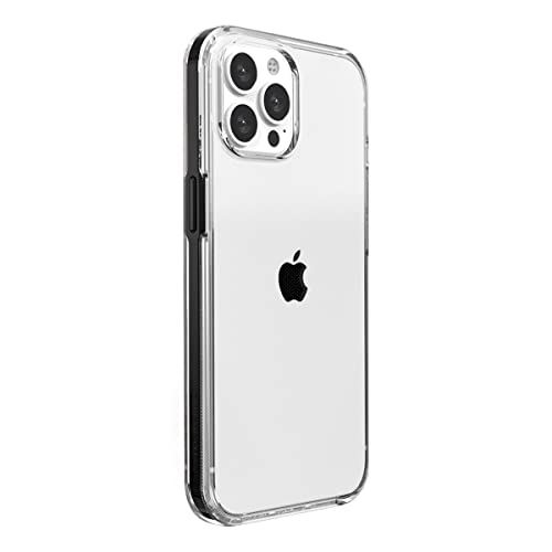 motomo iPhone 13 用 ケース INO ACHROME SHIELD CASE 二重構造 [ クリア ソフト 密着痕防止 TPUとポリカーボネートのハイブリッド 耐衝撃 バンパー風 アルミニウムボタン Matt black｜WES STORE