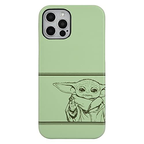 グルマンディーズ 〈STAR WARS〉iPhone12/12 Pro(6.1インチ)対応 プレミアムシェルケース BABY YODA STW-141C ライトグリーン
