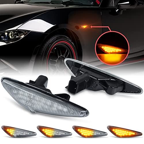 LED サイドマーカー シーケンシャル ウインカー スモーク マツダ RX-8 ND系 ロードスター RF GH系 アテンザ セダン スポーツ ワゴン CW系 プレマシー|WES STORE