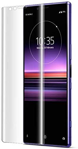 Xperia 1 フィルム Xperia1 ガラスフィルム 専用 3D 全面 フィルム 強化ガラス 国産素材 使用 硬度9H ラウンドエッジ au SOV40 softbank docomo SO-03L (1枚)