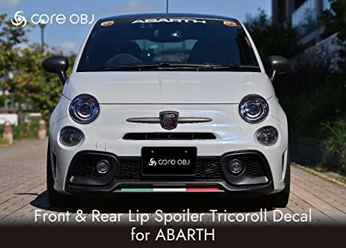 core OBJ Front & Rear Lip Spoiler Tricoroll Decal for ABARTH アバルトフロントデカール CO-FLD-FA01