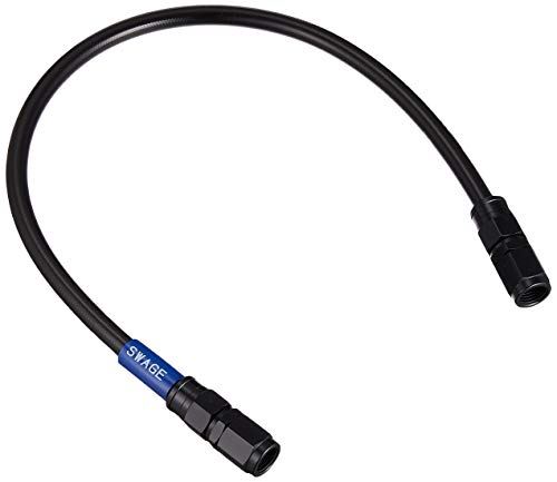 SWAGE LINE(スウェッジライン) イージーオーダーブレーキホース 汎用ホース ストレートフィッティング アルミ(ブラック) ブラックスモークホース 400mm BAKB-1010M-0400 ホース色 : ブラックスモークホース|WES STORE