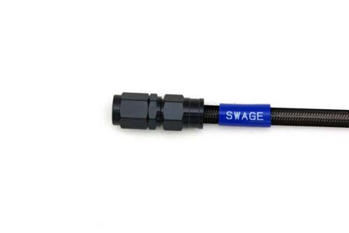SWAGE LINE(スウェッジライン) イージーオーダーブレーキホース 汎用ホース ストレートフィッティング アルミ(ブラック) ブラックスモークホース 1050mm BAKB-1010M-1050 ホース色 : ブラックスモークホース|WES STORE
