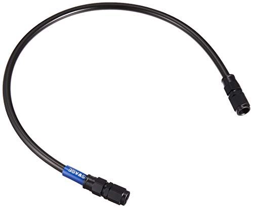 SWAGE LINE(スウェッジライン) イージーオーダーブレーキホース 汎用ホース ストレートフィッティング アルミ(ブラック) ブラックスモークホース 475mm BAKB-1010M-0475 ホース色 : ブラックスモークホース