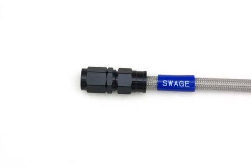 SWAGE LINE(スウェッジライン) イージーオーダーブレーキホース 汎用ホース ストレートフィッティング アルミ(ブラック) クリアホース 900mm BAK-1010M-0900 ホース色 : クリアホース 10,156円
