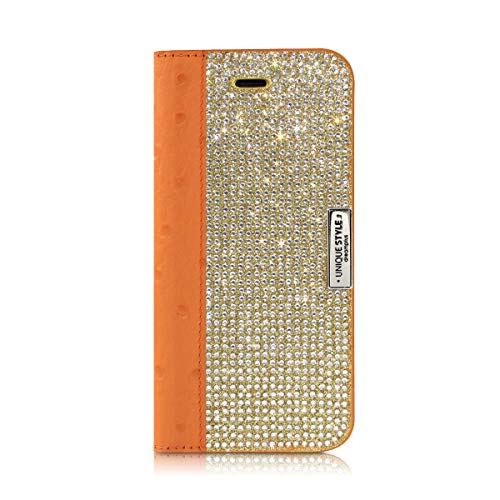 dreamplus iPhone 6s/6 クリスタルラインストーン ケース Wannabe Leathrer Diary オレンジ ダイアリータイプ DP4431i6