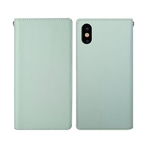 HANSMARE iPhone XS/X ケース 手帳型 ROOKIE CASE スカイブルー(ハンスマレ ルーキーケース)アイフォン カバー スタンド機能付き HAN11465i8