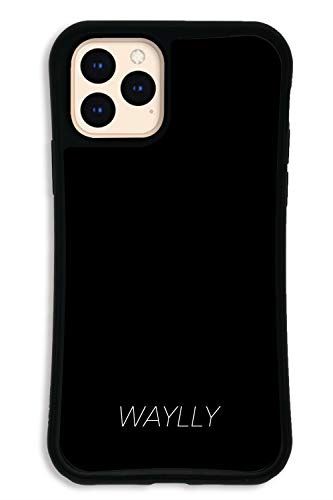 iPhone11 Pro ケース どこでもくっつくケース WAYLLY(ウェイリー) アイフォン11 Proケース 着せ替え 耐衝撃 米軍MIL規格 [スモールロゴ ブラック] セット MK iPhone11Pro