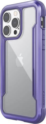 【RAPTIC】 iPhone13 Pro 対応 ケース クリア 米軍 MIL 規格取得 透明 スマホケース 耐 衝撃 アルミ 衝撃吸収 抗菌 クリアケース カバー 耐衝撃 透明ケース ハード スマホカバー [ ... iPhone13Pro パープル