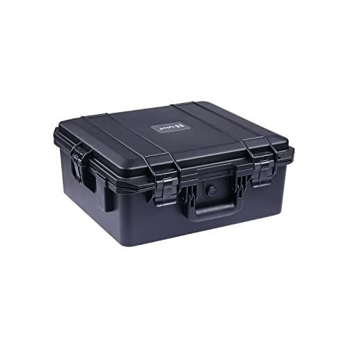 Lykus HC-4120 防水ハードケース 格子状カットスポンジが内蔵 内寸:41x36x19cm カメラ、プロジェクター、ドローン、ラップトップなどに適用