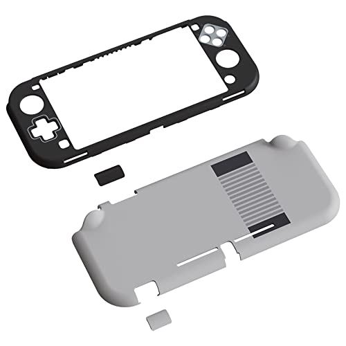 eXtremeRate PlayVital Switch Liteに対応用カスタムカバー、Switch Liteに対応用保護カバー(ハード)―ホワイトスクリーン保護フィルム*1付き【クラシックNESスタイル】 パタンデザイン