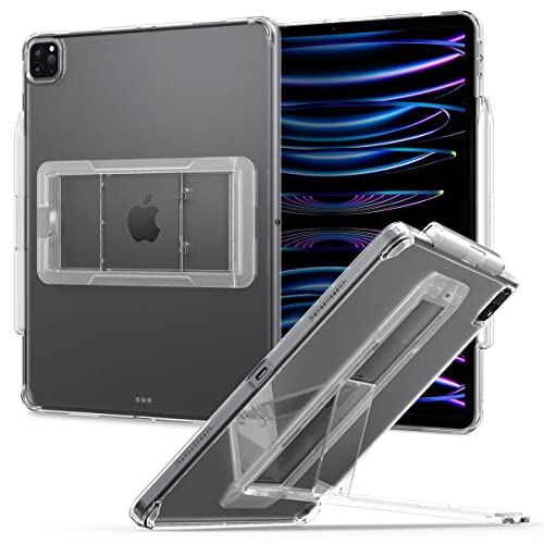 Spigen iPad Pro 11 ケース キックスタンド クリア 耐衝撃 Apple Pencil充電 収納 透明 すり傷防止 スリム エア・スキン ハイブリッドS ACS05448 (クリスタル・クリア)