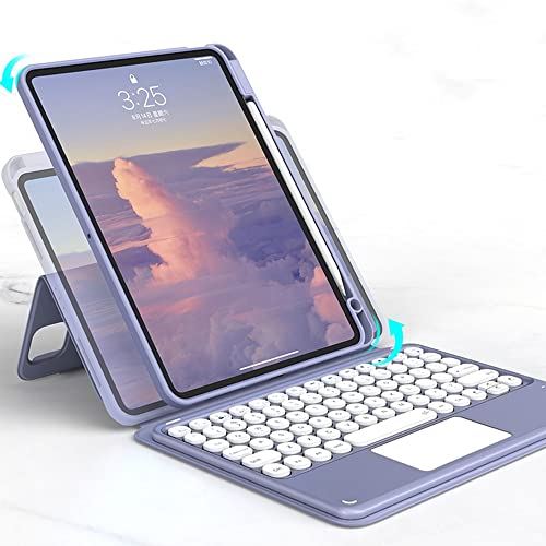 磁気吸着 iPad Mini6 キーボード ケース 縦置き タッチパッド搭載 丸型キー iPad Mini 第 6 世代 背面カバー 取り外し可能 Apple Pencil 収納 アイパッドミニ6 分離式 キーボード付き iPadMini6 ミント