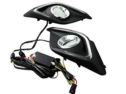 アクセラスポーツ BM 前期 LEDデイライト付きメッキフォグライトカバー 交換タイプ 【 FOG-H-085 】 BM2FS BM5FS BMEFS BM5AS BM2 BM5 BME M2 M5 ME 2FS|WES STORE