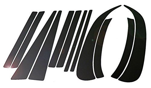 ミラジーノ 700系 5ドア 超鏡面ブラックメッキピラーパネルカバー 12PC バイザー有り用 【 PIL-BLA-344 】 5173｜WES STORE