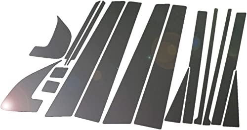 ムーヴカスタム L150S L152S L160S 超鏡面ステンレスブラックメッキピラーパネル 16PC バイザー無用 【 PIL−BLA−347 】|WES STORE