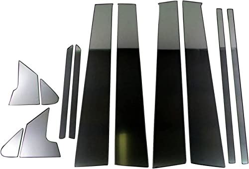 フレアカスタムスタイル MJ34S MJ44S 超鏡面ステンレスブラックメッキピラーパネル 12PC バイザー無用 【 PIL−BLA−384 】 MJ MJ34 MJ44 J34 J44 34 44 ...|WES STORE