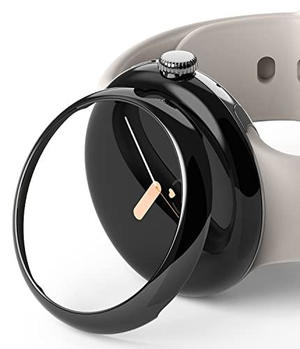 【Ringke】Google Pixel Watch ケース 40mm ステンレス製 バンパー カスタム 保護 フレーム 簡単取り付け メタリック 超薄型 カバー 変色防止 [Bezel Styling 40-02 40-02 (ST) Black