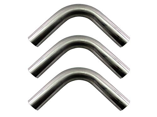 51Φ 90度 ステンレス 曲げパイプ 1.2mm厚 3PC 【 CUR－PIPE－024－3PC 】 51パイ 51φ 90°
