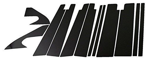 プロボックスバン 50 51 52 55 超鏡面ステンレスブラックメッキピラーパネル バイザー有用 10PC 【 PIL-BLA-325 】 NCP50V NCP51V NCP52V NCP55V ...|WES STORE