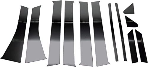 eKワゴン B11W 超鏡面ステンレスブラックメッキピラーパネル 10PC バイザー無用 【 PIL－BLA－242 】 ek ワゴン イーケー イーケエ イーケイ イーケエー イーケェ イーケェイー