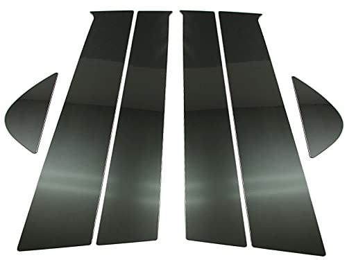 ヤリス 210 10 15 超鏡面ステンレスブラックメッキピラーパネル バイザー無用 6PC 【 PIL-BLA-400 】 KSP210 MXPA10 MXPH10 MXPH15 MXPA15 210