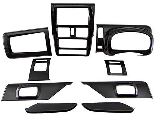 スクラムトラック DG16T インテリアパネルセット 9PC ピアノブラック 【 WOOD−PAN−017 】 DG16 DG G16 16 スクラム トラック|WES STORE