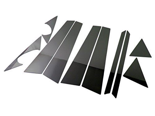 アウディ A8 4D 4HC 超鏡面ステンレスブラックメッキピラーパネル バイザー無用 10PC 【 PIL-BLA-003 】 4HCDRF 4HCDRL 4HCEJL 4HCEUF 4HCEUL｜WES STORE