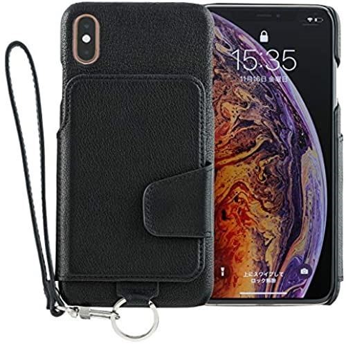 Iphone Xs Max Rakuni ラクニ 本革 背面手帳型iphoneケース 前面カバーレス カード複数枚 ストラップ スタンド機能 財布いらず ピュアブラック Prescriptionpillsonline Is